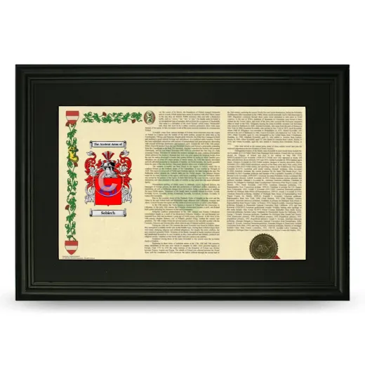 Sobiech Deluxe Armorial Landscape Framed- Black