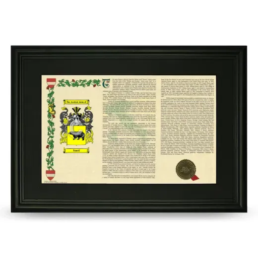 Socci Deluxe Armorial Landscape Framed- Black