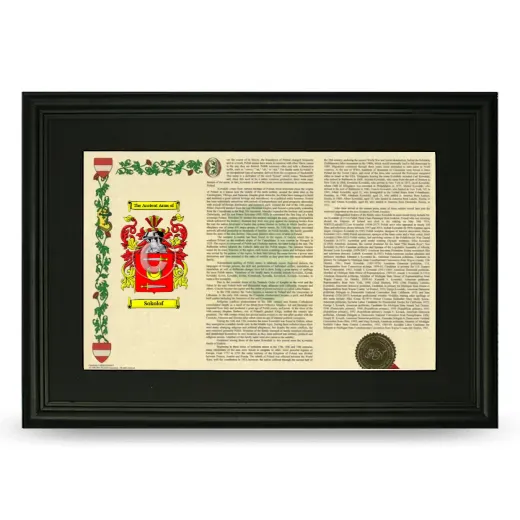 Sokolof Deluxe Armorial Landscape Framed- Black
