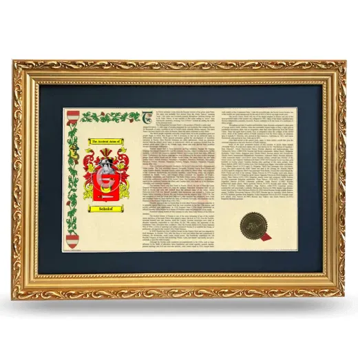 Sokolof Deluxe Armorial Landscape Framed - Gold