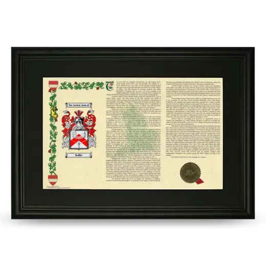 Sollie Deluxe Armorial Landscape Framed- Black