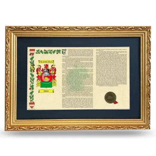 Somer Deluxe Armorial Landscape Framed - Gold