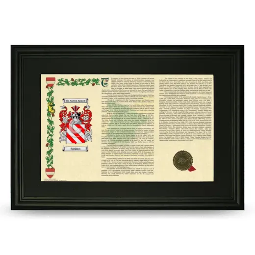 Soriano Deluxe Armorial Landscape Framed- Black