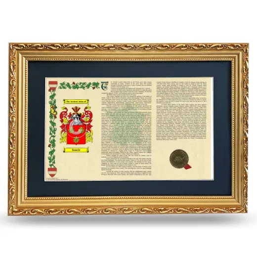 Soucie Deluxe Armorial Landscape Framed - Gold