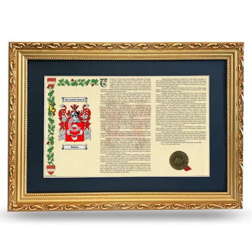 Sousa Deluxe Armorial Landscape Framed - Gold