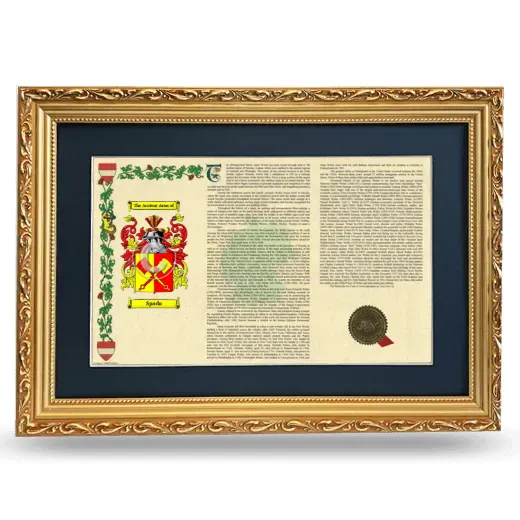 Spada Deluxe Armorial Landscape Framed - Gold