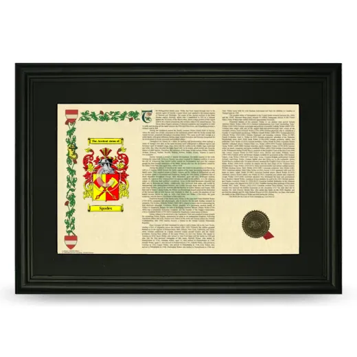 Spades Deluxe Armorial Landscape Framed- Black