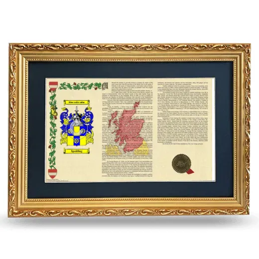 Spalding Deluxe Armorial Landscape Framed - Gold