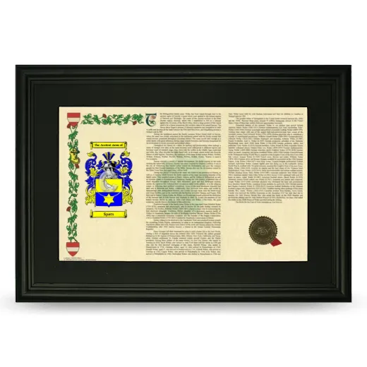 Spats Deluxe Armorial Landscape Framed- Black