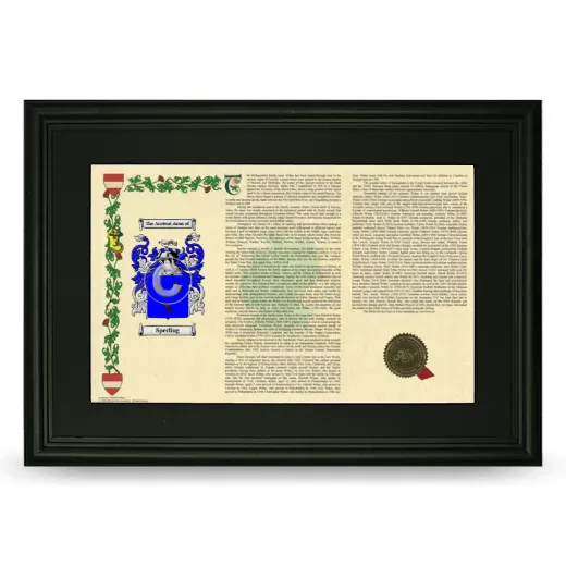 Sperling Deluxe Armorial Landscape Framed- Black