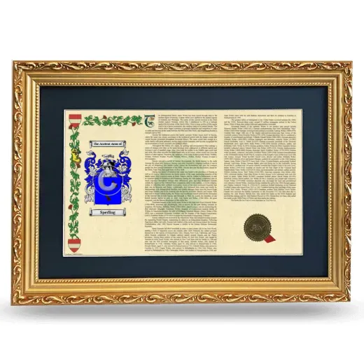 Sperling Deluxe Armorial Landscape Framed - Gold