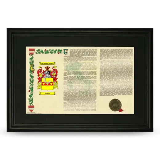 Spinas Deluxe Armorial Landscape Framed- Black