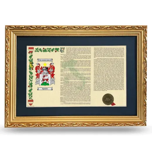 Sposito Deluxe Armorial Landscape Framed - Gold