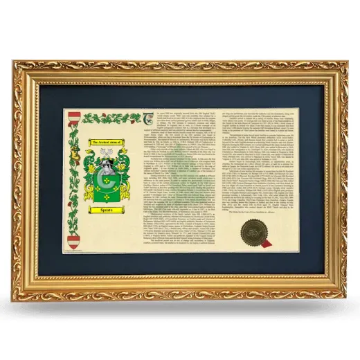 Sprate Deluxe Armorial Landscape Framed - Gold
