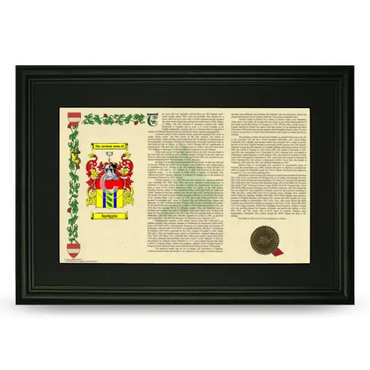 Spriggin Deluxe Armorial Landscape Framed- Black