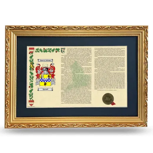 Sprowl Deluxe Armorial Landscape Framed - Gold