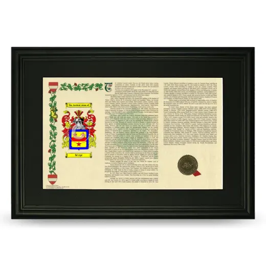 St'cyr Deluxe Armorial Landscape Framed- Black