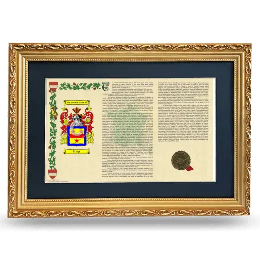 St'cyr Deluxe Armorial Landscape Framed - Gold