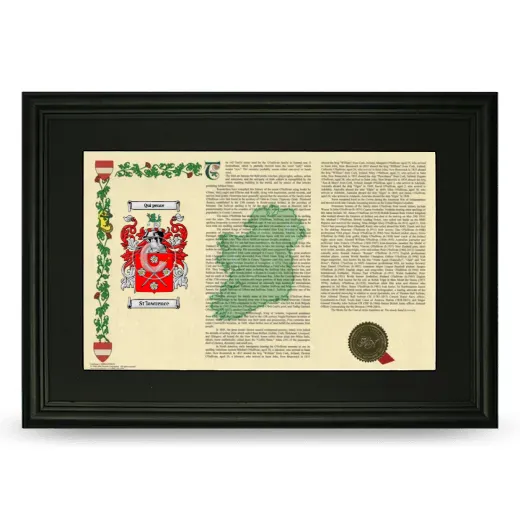 St'lawrence Deluxe Armorial Landscape Framed- Black