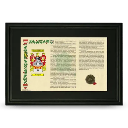 St'legere Deluxe Armorial Landscape Framed- Black