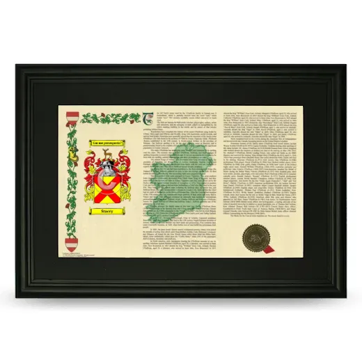 Stacey Deluxe Armorial Landscape Framed- Black