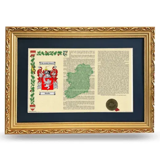 Stacks Deluxe Armorial Landscape Framed - Gold