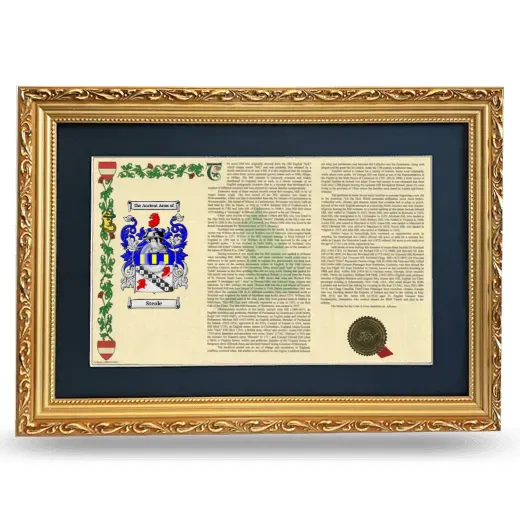 Steale Deluxe Armorial Landscape Framed - Gold