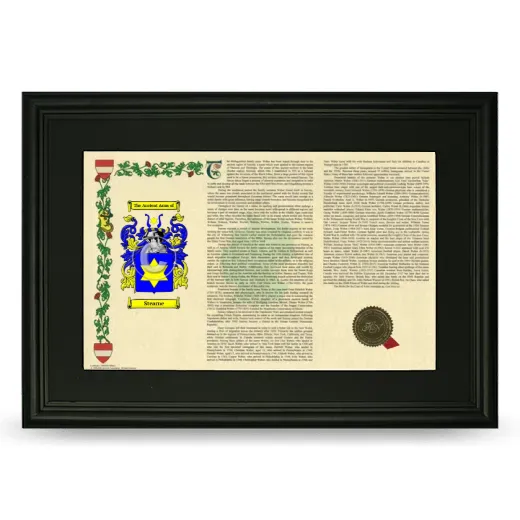 Stearne Deluxe Armorial Landscape Framed- Black
