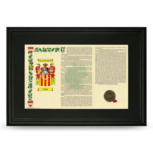 Steffey Deluxe Armorial Landscape Framed- Black
