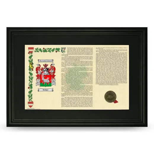 Steiner Deluxe Armorial Landscape Framed- Black
