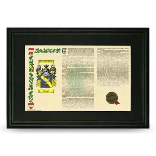Stengel Deluxe Armorial Landscape Framed- Black