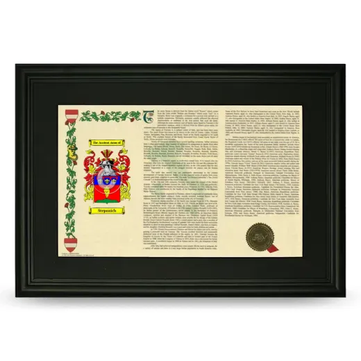 Stepanich Deluxe Armorial Landscape Framed- Black