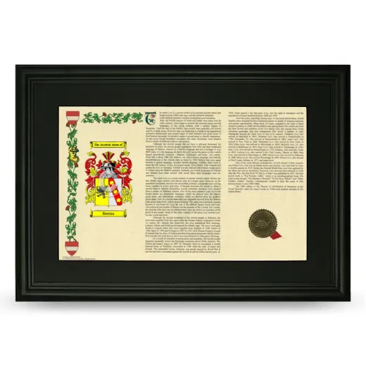 Sterns Deluxe Armorial Landscape Framed- Black