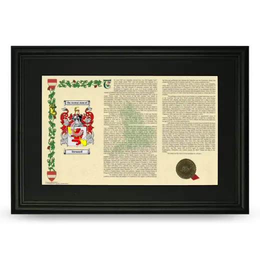 Steward Deluxe Armorial Landscape Framed- Black
