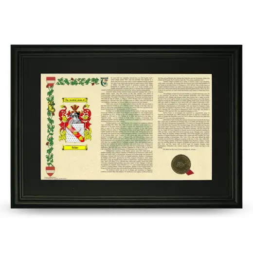 Stine Deluxe Armorial Landscape Framed- Black