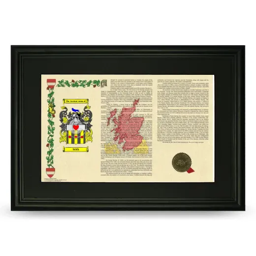 Stith Deluxe Armorial Landscape Framed- Black