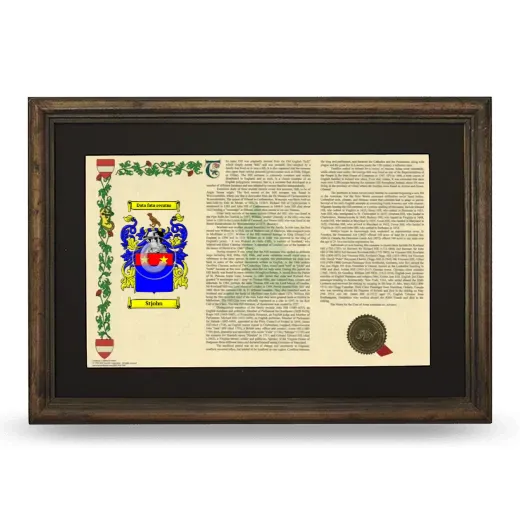 Stjohn Deluxe Armorial Landscape Framed - Brown