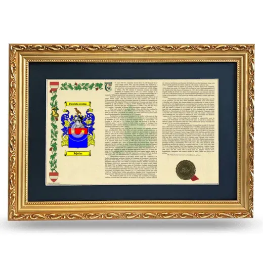 Stjohn Deluxe Armorial Landscape Framed - Gold