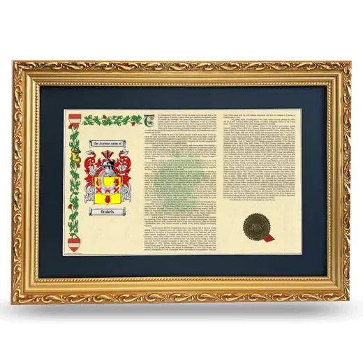 Stokels Deluxe Armorial Landscape Framed - Gold
