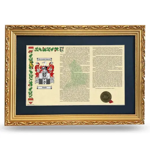 Storie Deluxe Armorial Landscape Framed - Gold