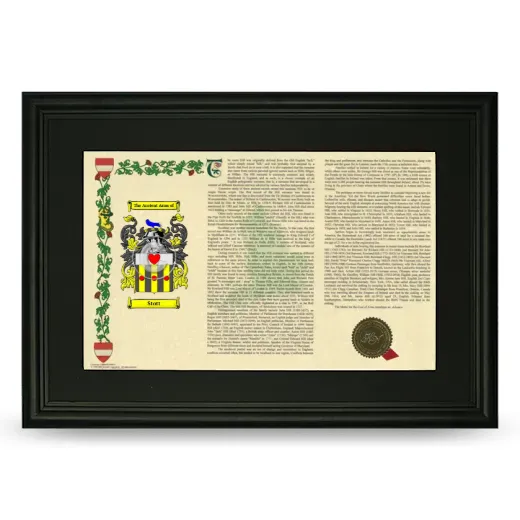 Stott Deluxe Armorial Landscape Framed- Black