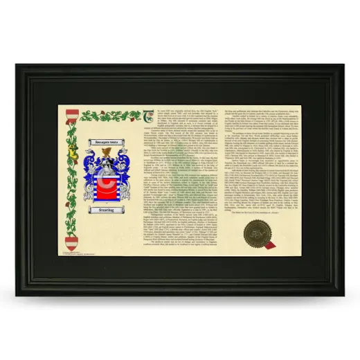 Strating Deluxe Armorial Landscape Framed- Black