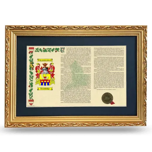 Strawbridge Deluxe Armorial Landscape Framed - Gold