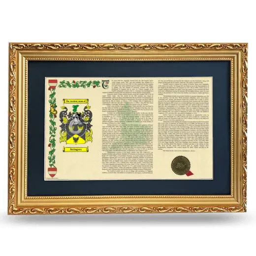 Stringers Deluxe Armorial Landscape Framed - Gold