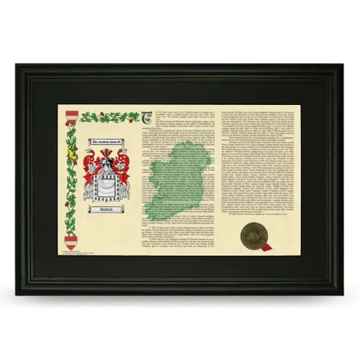 Stritch Deluxe Armorial Landscape Framed- Black