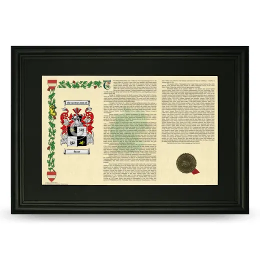Strot Deluxe Armorial Landscape Framed- Black
