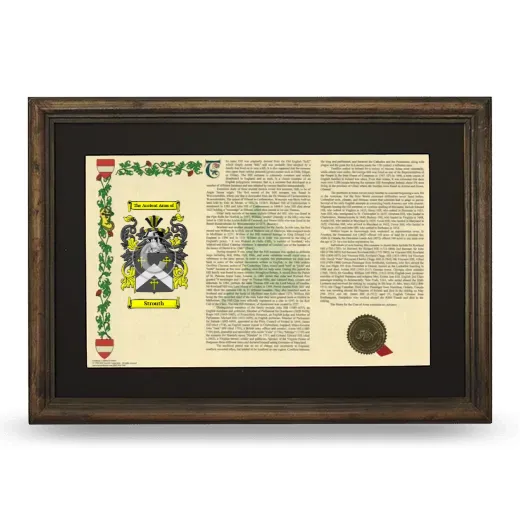Strouth Deluxe Armorial Landscape Framed - Brown