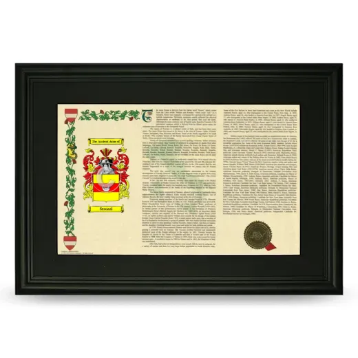 Strozzi Deluxe Armorial Landscape Framed- Black