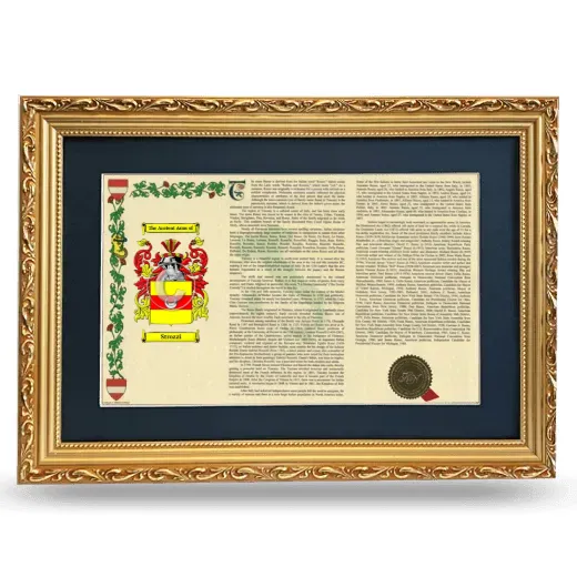 Strozzi Deluxe Armorial Landscape Framed - Gold