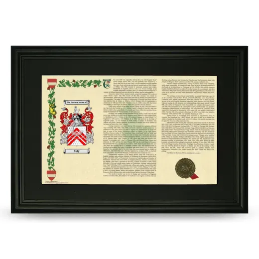 Suly Deluxe Armorial Landscape Framed- Black